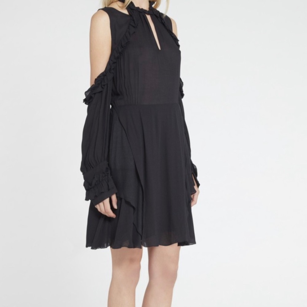 IRO Hannie Cold-Shoulder Voile Dress